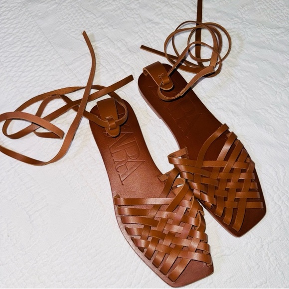 Zara Braided Sandals - Picture 1 of 4